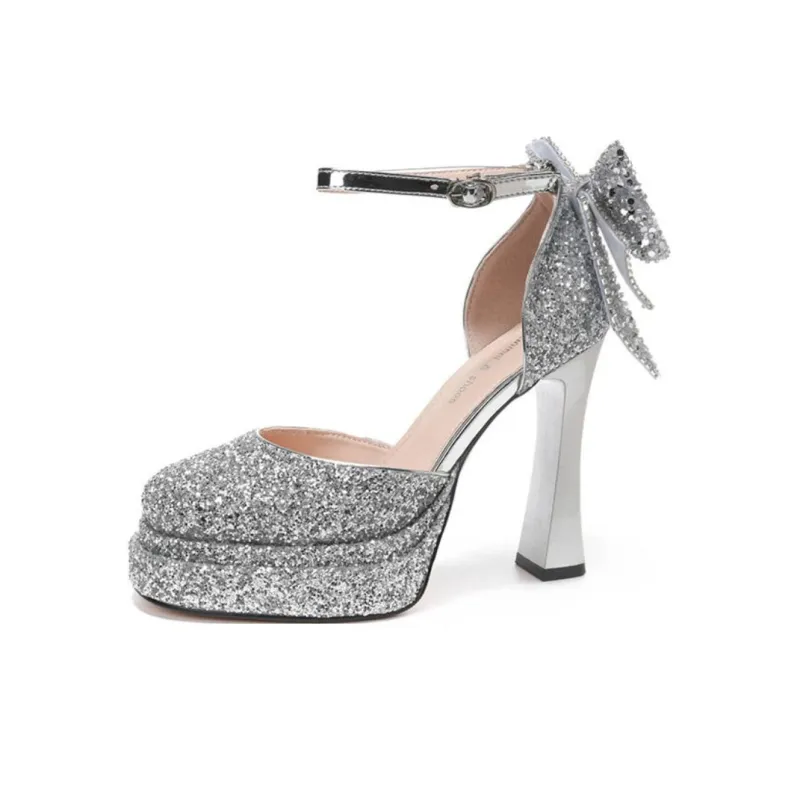 Than Than Me Chunky Heel High Heels Women's-0