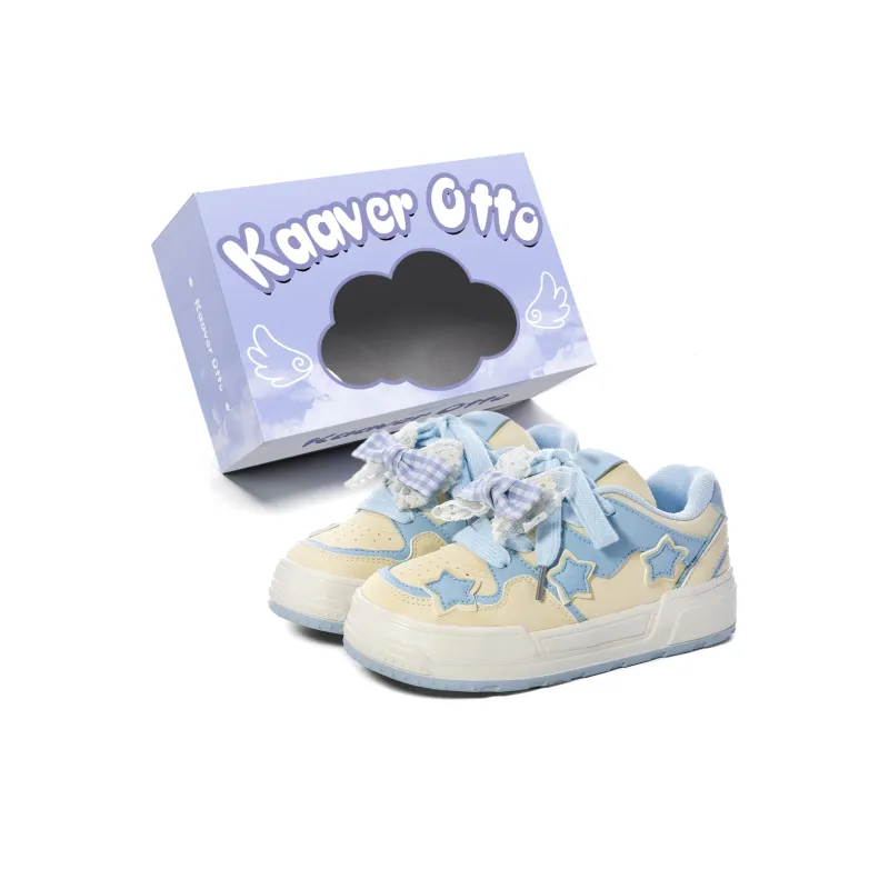 KAAVER OTTO Skateboard Shoes Women's Low Top White-6