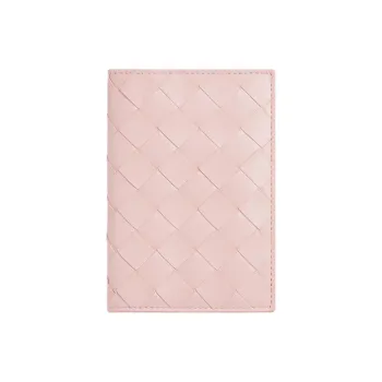 Bottega Veneta Intrecciato Lambskin Passport Holder Women's Rose