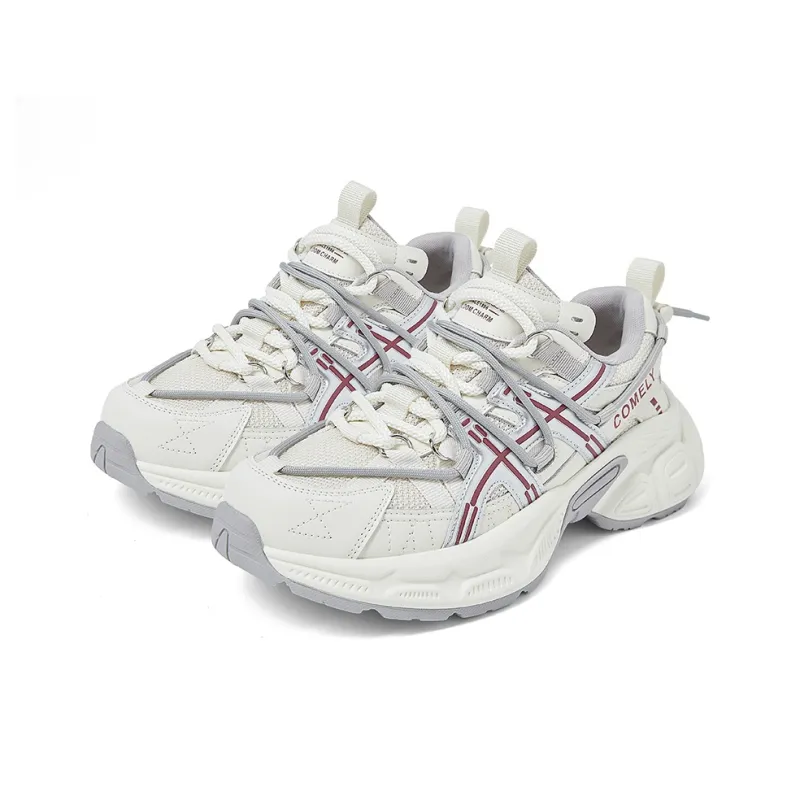 COMELY Chunky Sneakers Women's Low Top Beige/Apricot/Gray-7