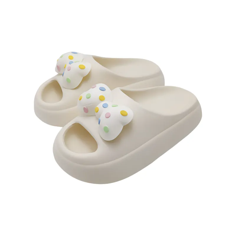 Yunpo Slide Slipper For Women's Cute Bowknot Squashy And Bouncy Feeling Home Eva Slippers-10