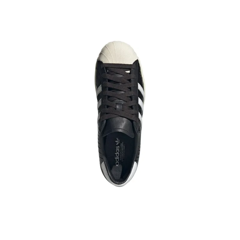 Adidas Superstar Vintage Black White Croc Women's-2