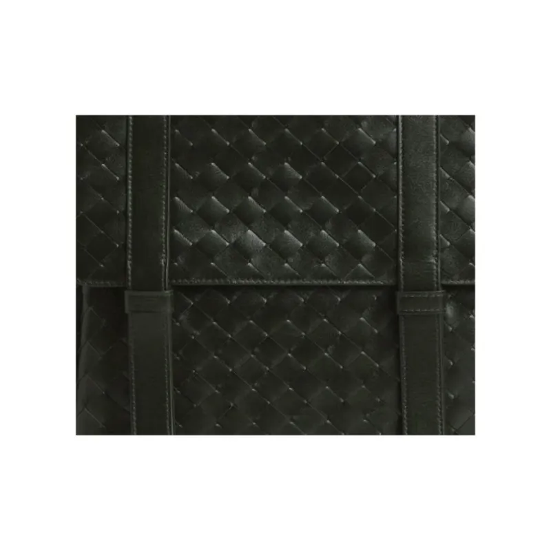Bottega Veneta Lambskin Backpack Men's Dark Green-4