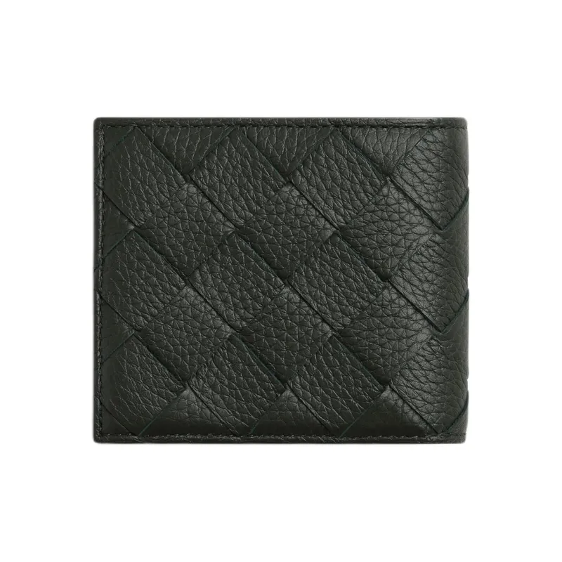 Bottega Veneta Calfskin Wallet Men's Dark Green-1