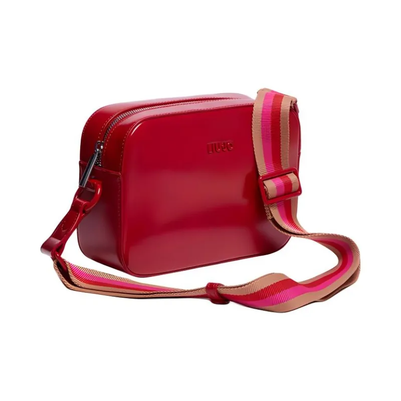 LIU·JO Polyester Shoulder Bag Crossbody Bag Medium Size Women's Red Spelled Strawberry Color-3