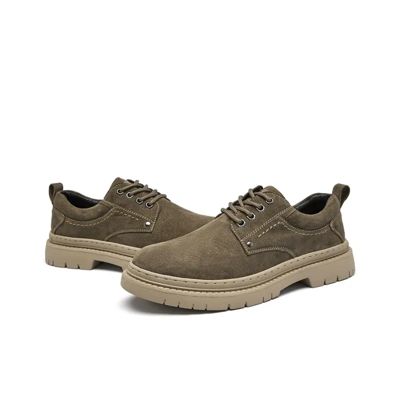 QIUTEXIONG Work Boots Men Low Top Gold/Sand/Khaki-13