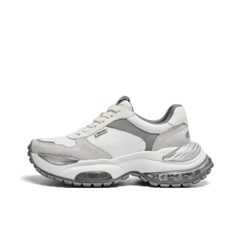 CHERYKALLY Wear-Resistant Breathable Height Increasing Low-Top Chunky Sneakers Women's-0