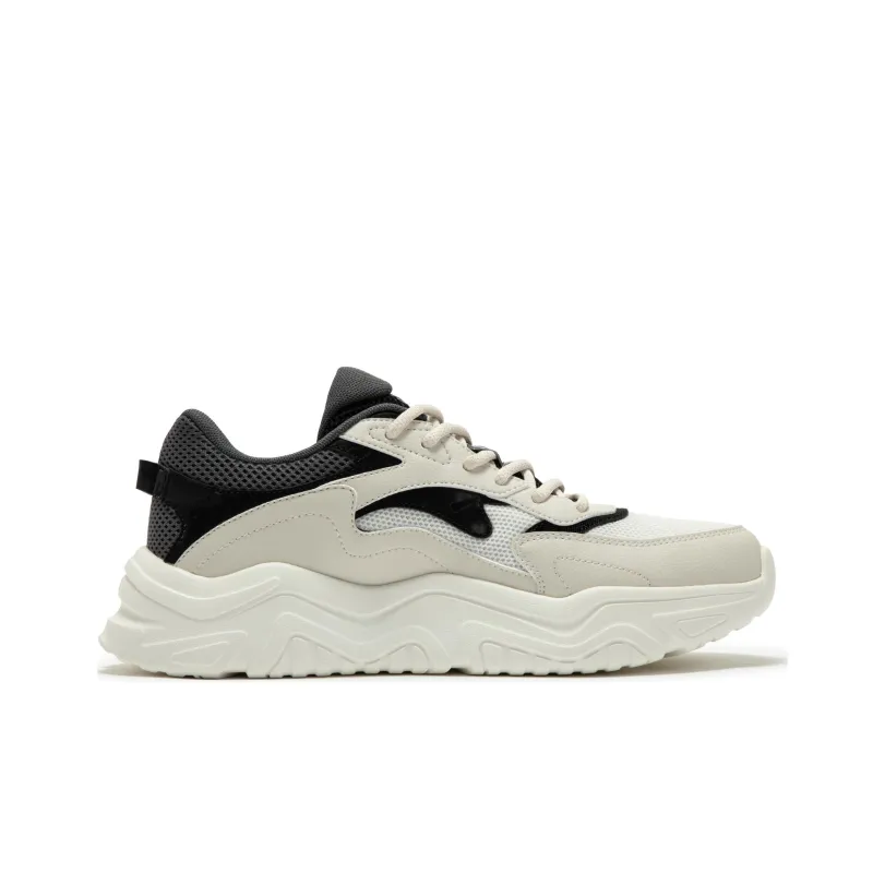 361° Cushioning Wear-Resistant Low-Top Casual Shoes Men's White Black-1