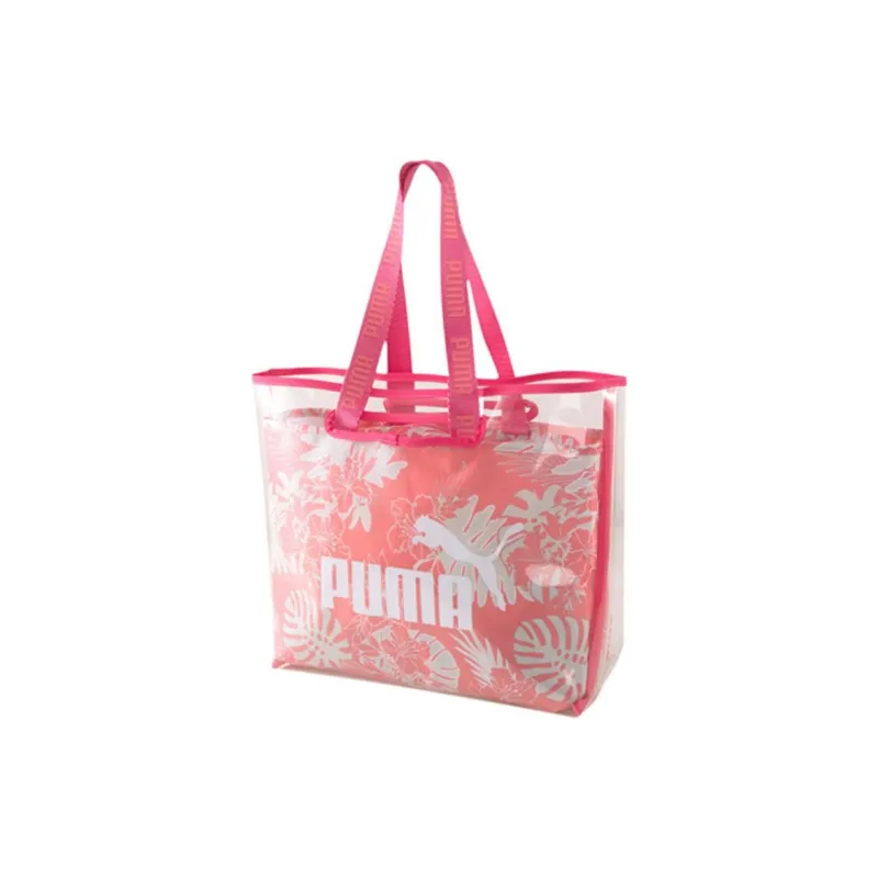 PUMA Polyurethane Jelly Bag Tote Bag Shopping Bag Handbag Women's Pink-0