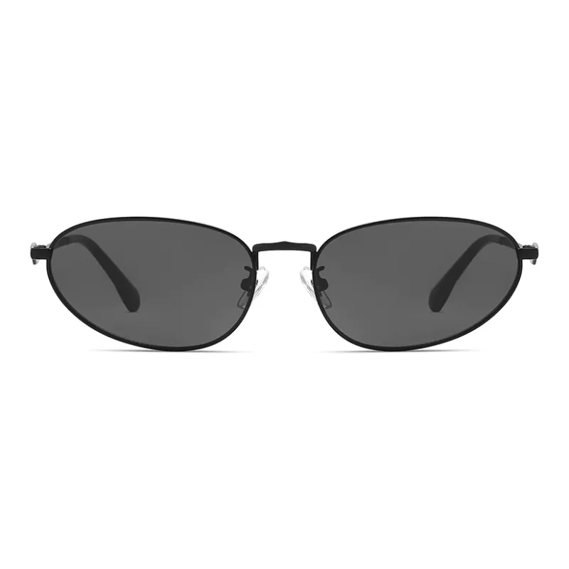 VEGOOS Stainless Steel Oval Sunglasses Unisex-1
