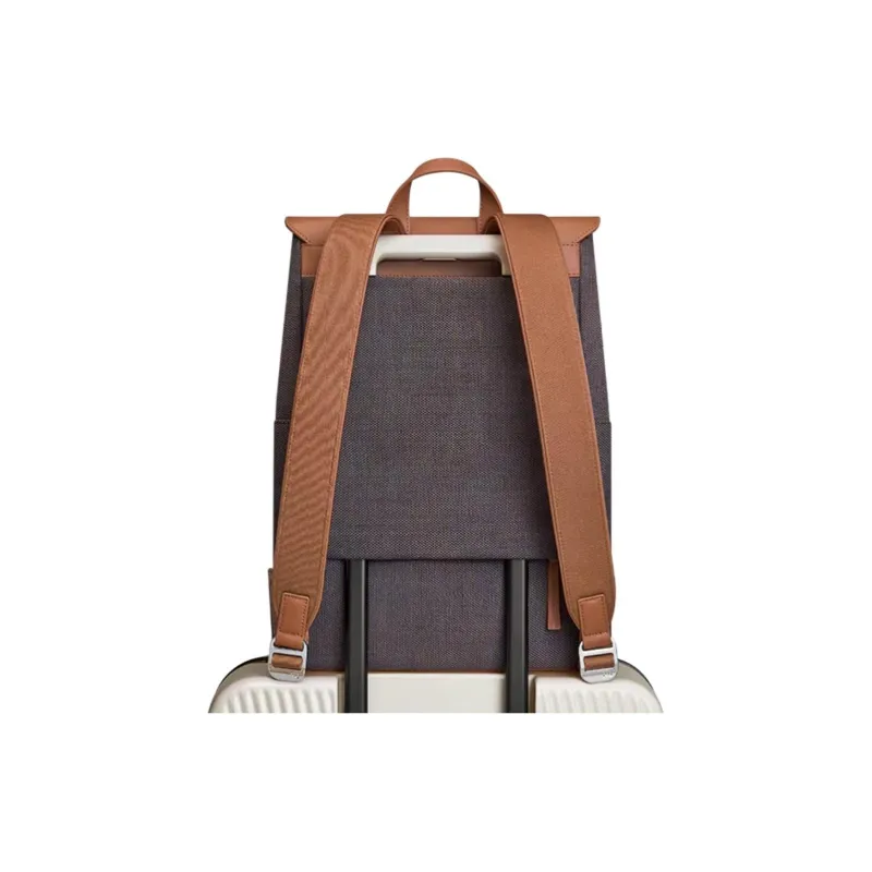 Ito Wool Water Repellent Laptop Backpack Medium Size Unisex Crimson Apricot/Luxe Brown-10
