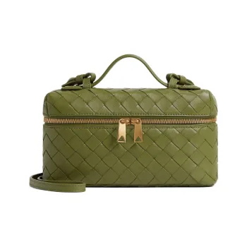 Bottega Veneta Calfskin Shoulder Bag Crossbody Bag Handbag Women's Matcha