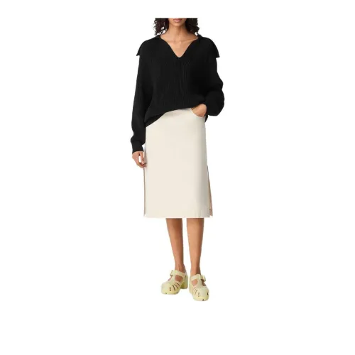 Bottega Veneta SS25 Denim Short Skirts Women's Ecru