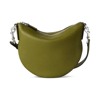 GUCCI Leather Crossbody Bag Shoulder Bag Mini Unisex Olive Green