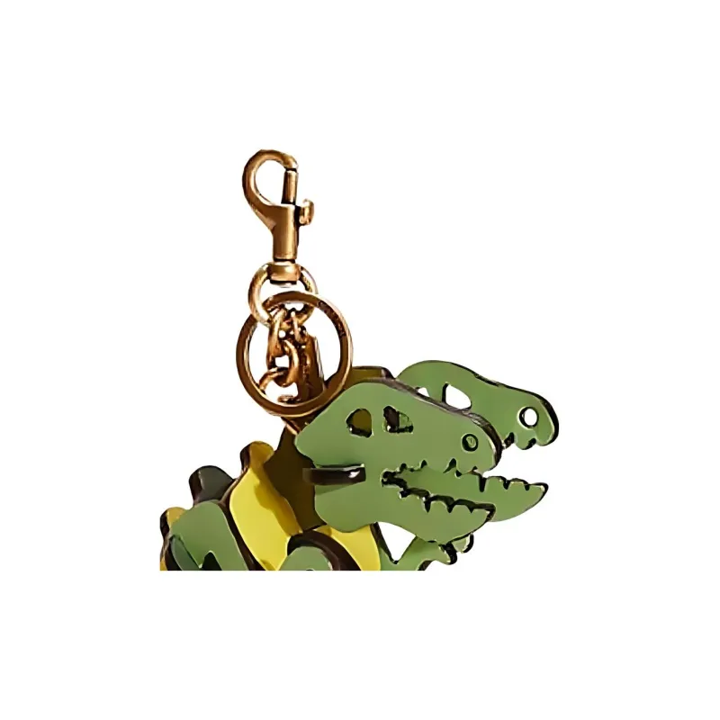COACH Rexy Leather Charm Bag Accessory Medium Size Unisex Green-2
