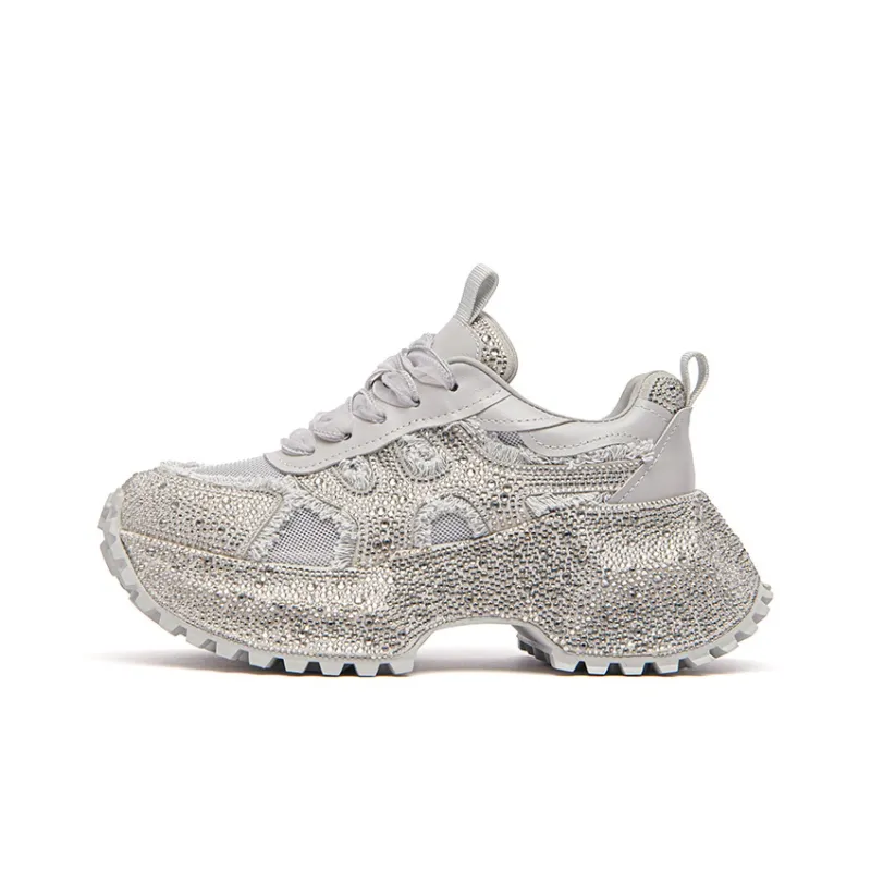 KEDDO Cheese Non-Slip Height Increasing Low-Top Chunky Sneakers Women's-0