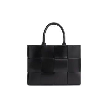 Bottega Veneta ARCO Calfskin Tote Bag Shopping Bag Shoulder Bag Handbag Small Size Men's Black