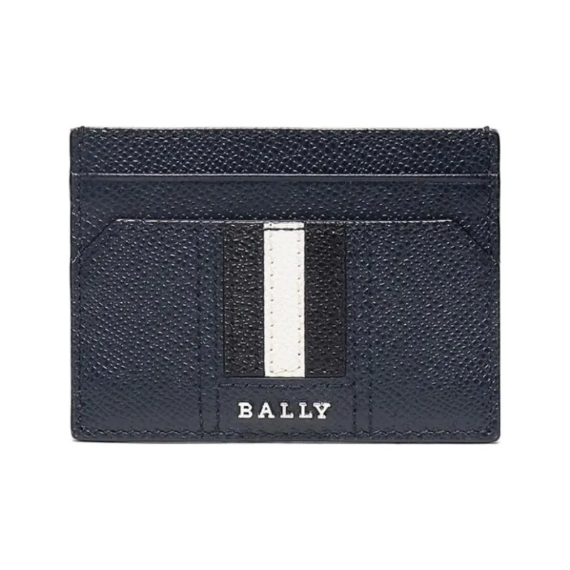 BALLY Cow Leather Card Holder Card Holder Men's Dark Blue-0