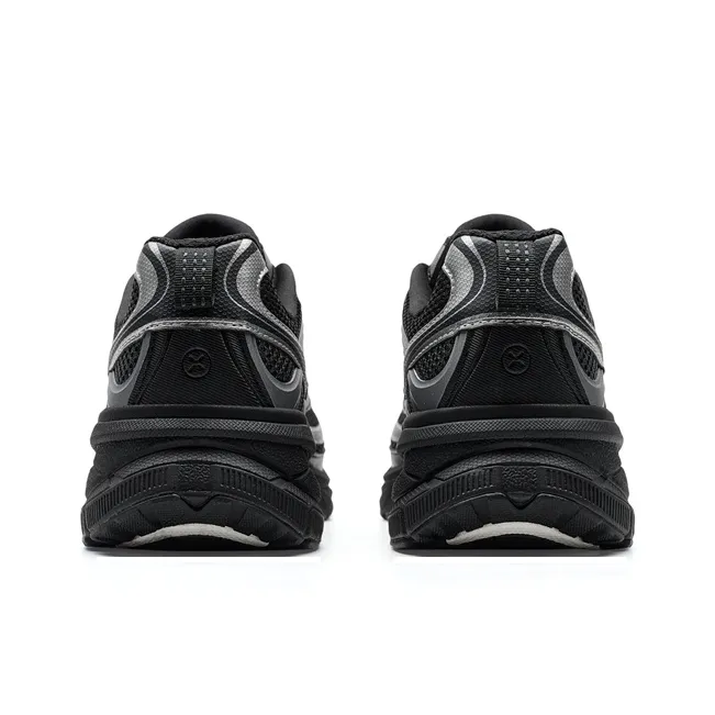 XTEP Small Basque 2nd Generation Wear-Resistant Lightweight Height Increasing Low-Top Casual Shoes Women's Black-4