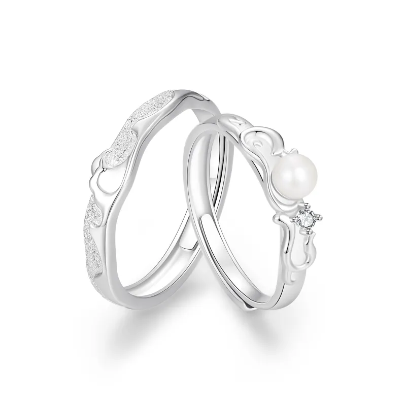 ZSY Silver 925 Ring Couple Rings Unisex-0