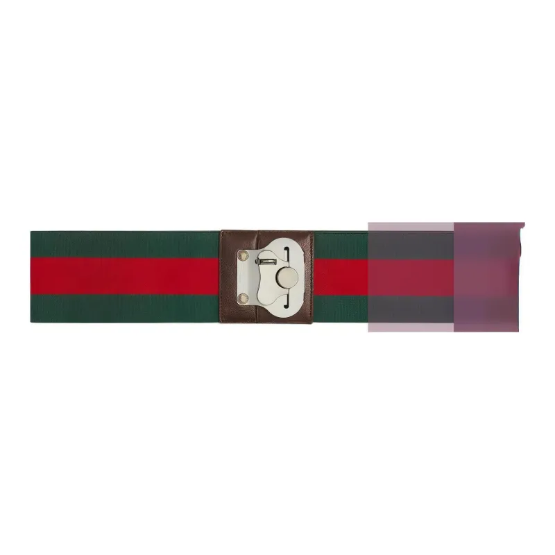 GUCCI Canvas Bag Strap Men's Red/Green-0