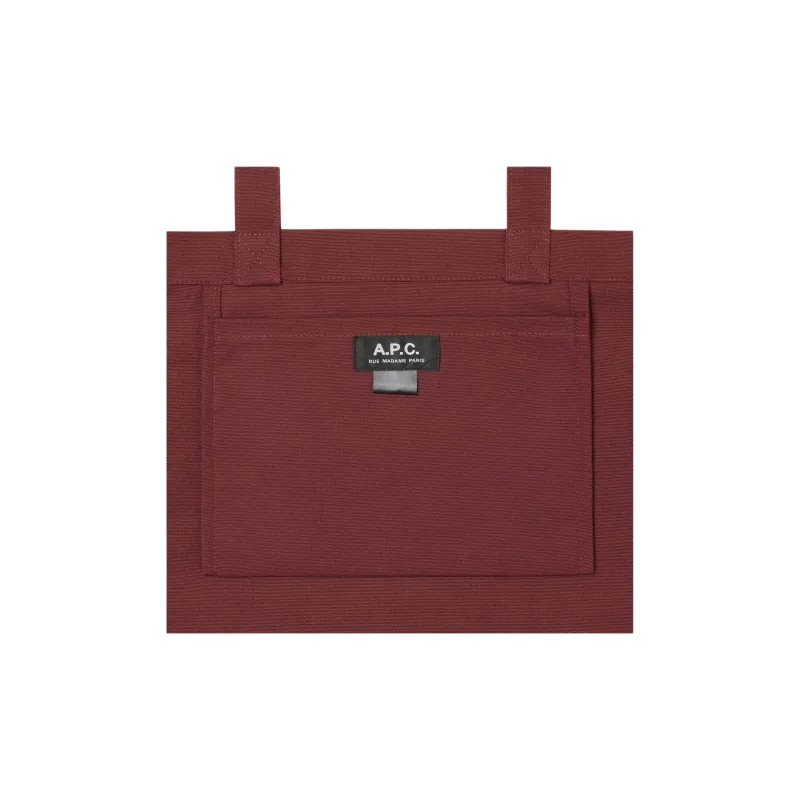 A.P.C Cotton Tote Bag, Shopping Bag, Shoulder Bag Unisex Burgundy-1