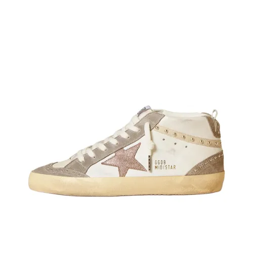 Golden Goose Mid Star Mid-Top Skateboard Shoes Women's White