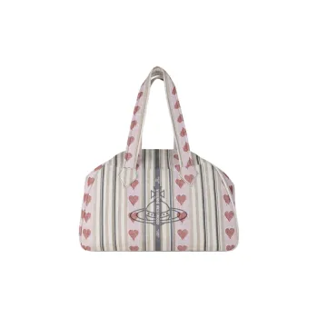 Vivienne Westwood Linen Handbag Large Size Women's Multicolor