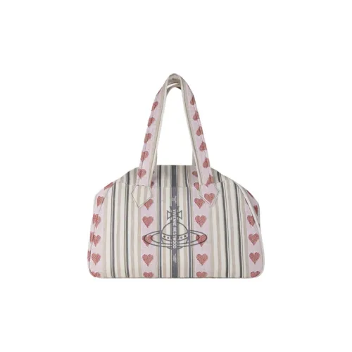 Vivienne Westwood Linen Handbag Large Size Women's Multicolor