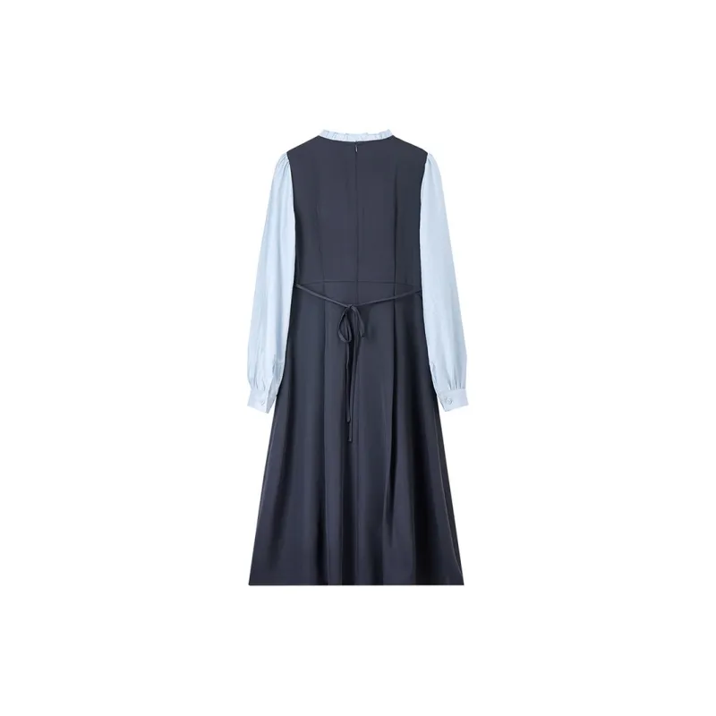 SENTUBILA Long-Sleeved Dresses Women's Dark Gray-1