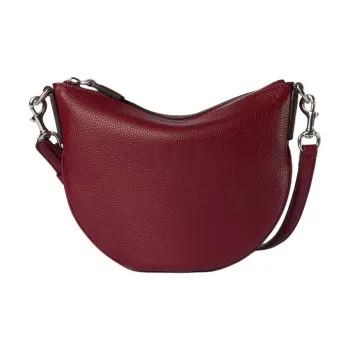 GUCCI Leather Crossbody Bag Shoulder Bag Mini Unisex Red