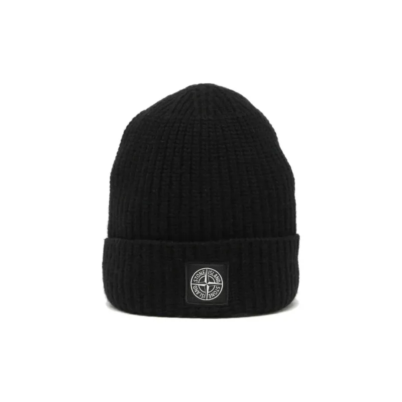 STONE ISLAND Logo Patch Beanie-1