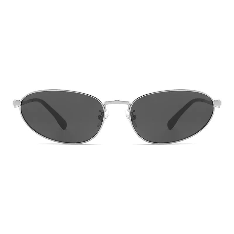 VEGOOS Stainless Steel Oval Sunglasses Unisex-3