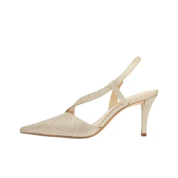 MICHAEL KORS Jaida Glitter Slim Heel High Heels 8cm Women's Light Gold