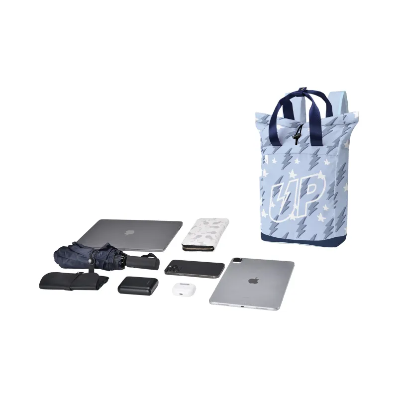 TURN UP Polyester Backpack Regular Unisex Blue-8