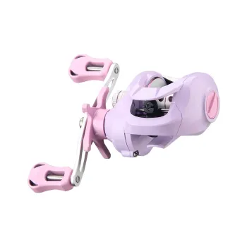 HAUT TON Purple Rose PR Fishing Line Reels Water Drop Wheel Black Pit Saltwater Fishing Boat Fishing Nylon Alloy Gear