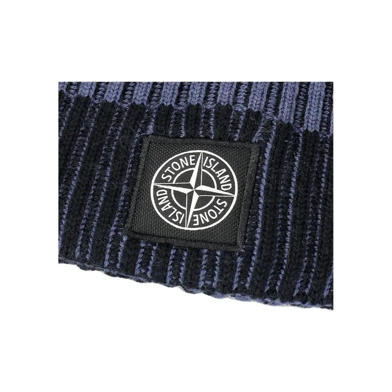 STONE ISLAND Logo Patch Ribbed Beanie-3