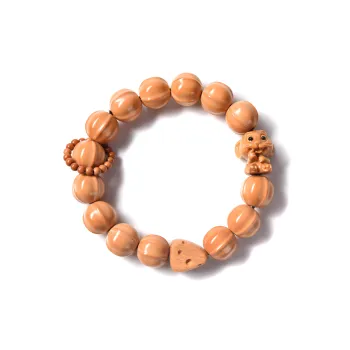 Abby's Wonderland Monkey Head Walnut Bracelets Unisex