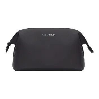 LEVEL8 Polyester Makeup Bag Small Size Unisex Black