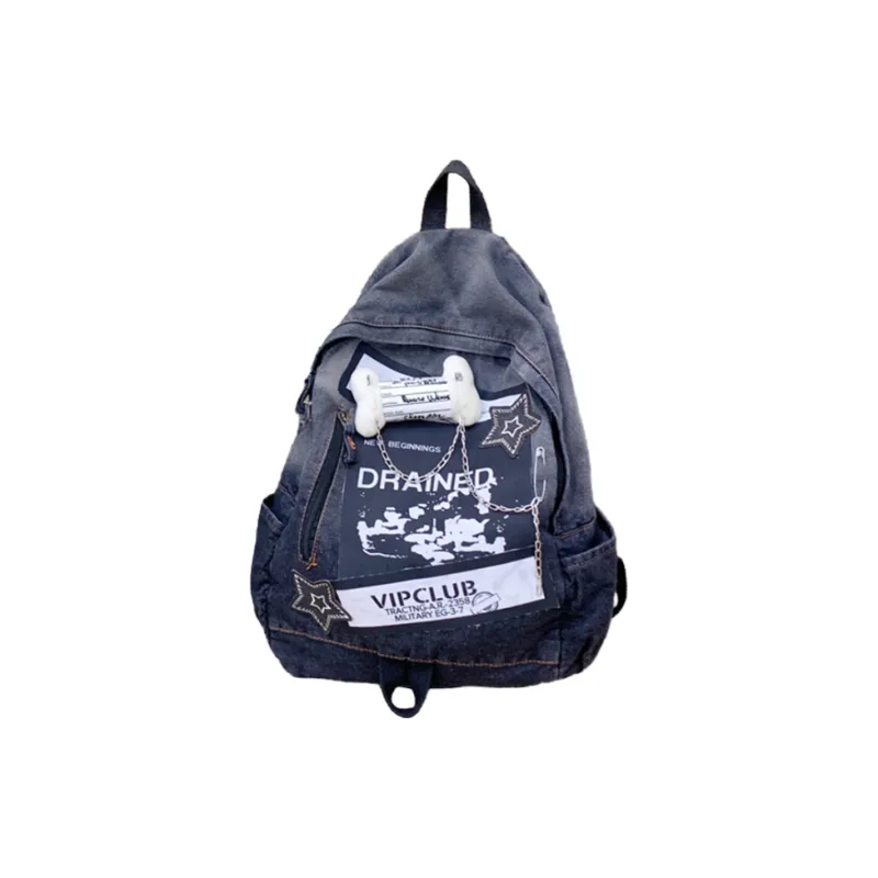 ResNonverba Denim Backpack Regular Women's Blue/Black-3