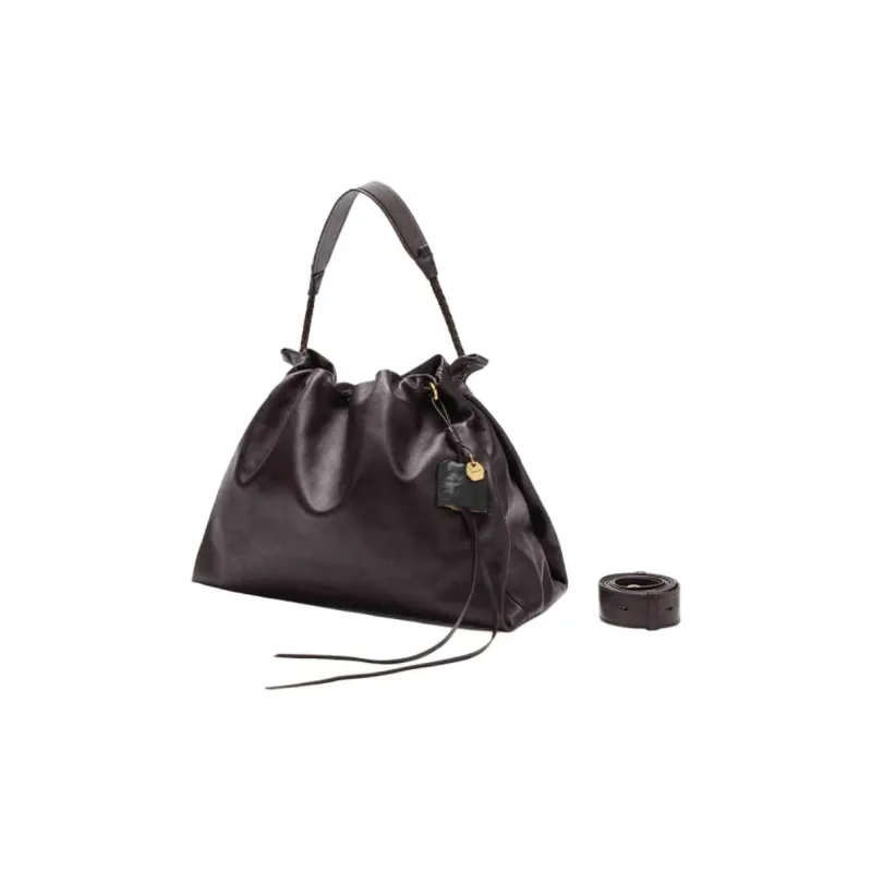 Songmont Split Cow Leather Suede Crossbody Bag, Shoulder Bag Medium Size Unisex Sand Dusk Brown-1