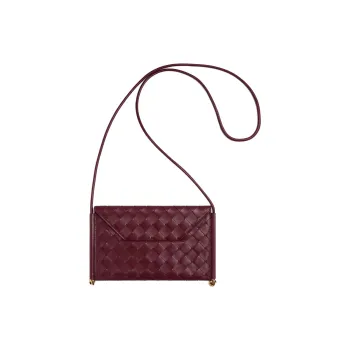 Bottega Veneta Solstice Calfskin Cell Phone Pouch Women's Barolo Color