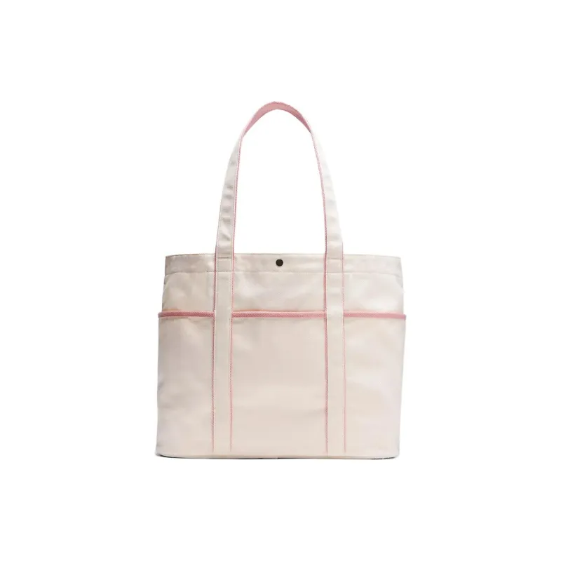 Lululemon Cotton Tote Bag Shopping Bag Handbag Women's Natural & Pink-1