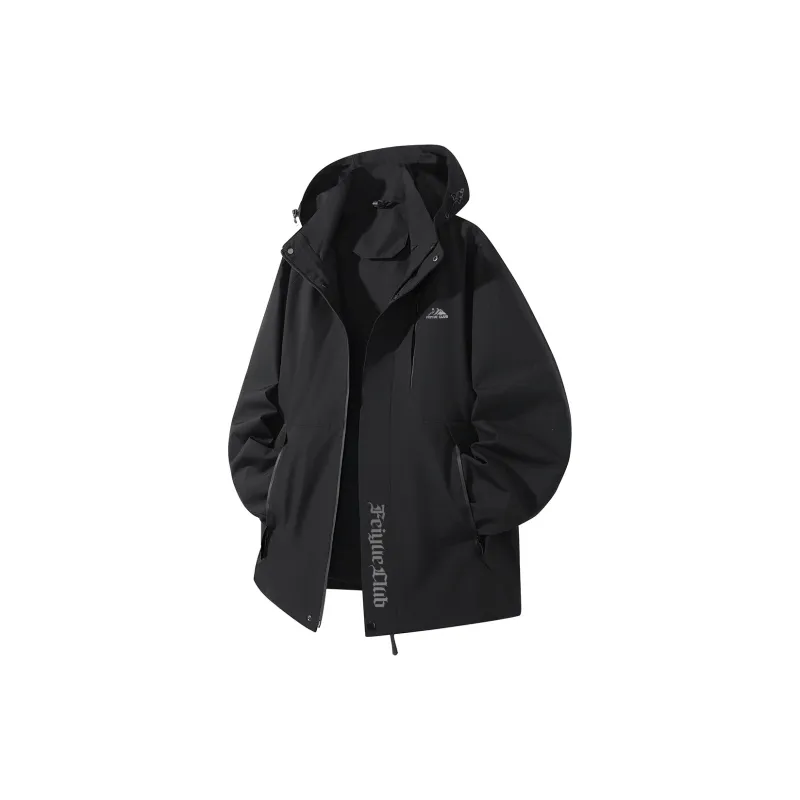 Feiyue Water-Resistant Windproof Warm Cold-Resistant Windbreaker Jacket Unisex Glacier White-2