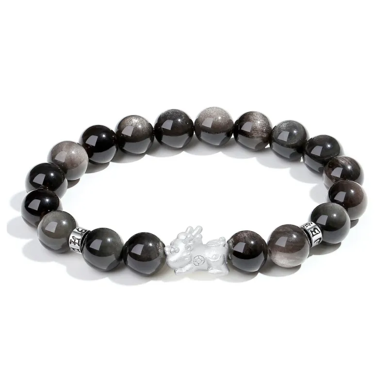 PUTUOSHANWENCHUANG Glass Cat Eye Bracelets Unisex-1