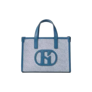 HAZZYS Polyvinyl Chloride Tote Bag, Shopping Bag, Shoulder Bag, Handbag Trumpets Women's Blue