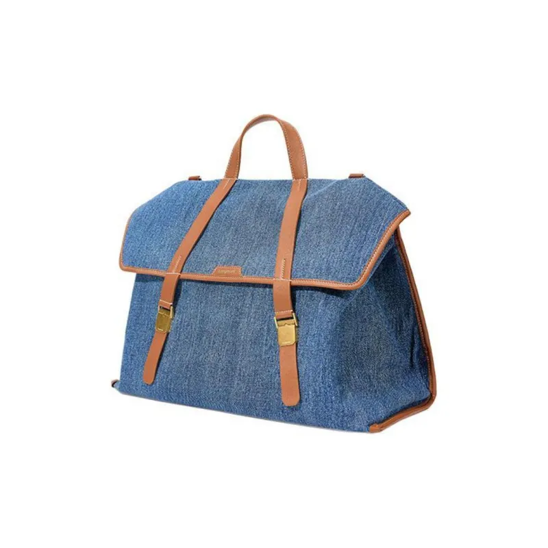 Songmont Canvas Backpack Trumpets Unisex Tea Brown/Denim Blue-0