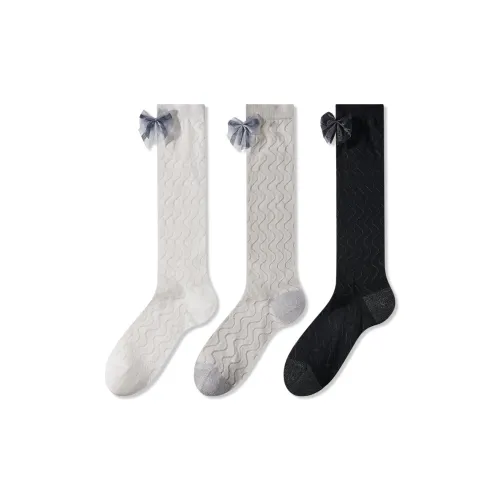 JIAZINI Knee High Socks Women's Combo Set