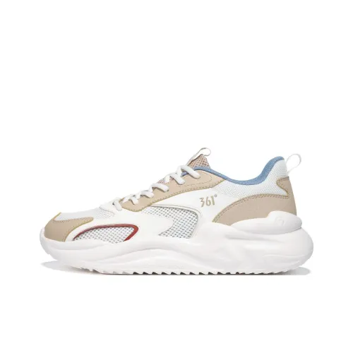 361° Cushioning Breathable Lightweight Low Top Casual Shoes Men's Feather White Apricot Tea Brown