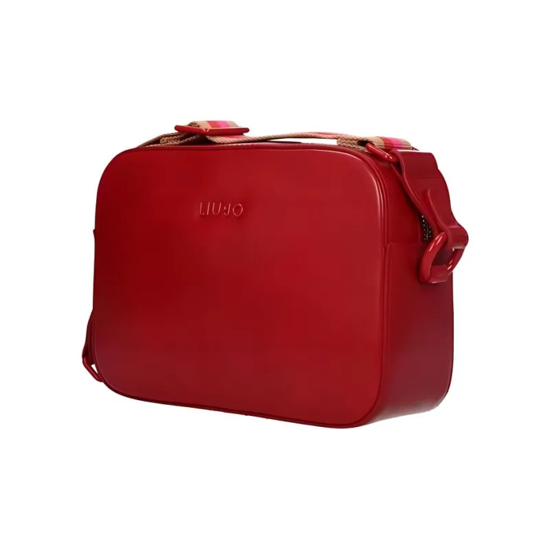 LIU·JO Polyester Shoulder Bag Crossbody Bag Medium Size Women's Red Spelled Strawberry Color-1